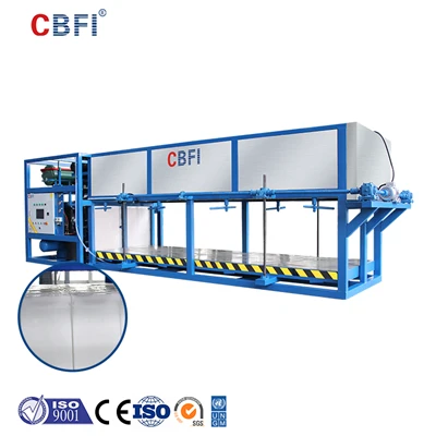 เครื่องทำน้ำแข็งบล็อกควบคุมด้วย PLC สแตนเลส ระบายความร้อนด้วยอากาศ/น้ำ 3-200 ตัน/วัน